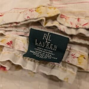 Vintage Lauren Ralph Lauren Josie Full Floral Stripes Fitted Sheet Americana